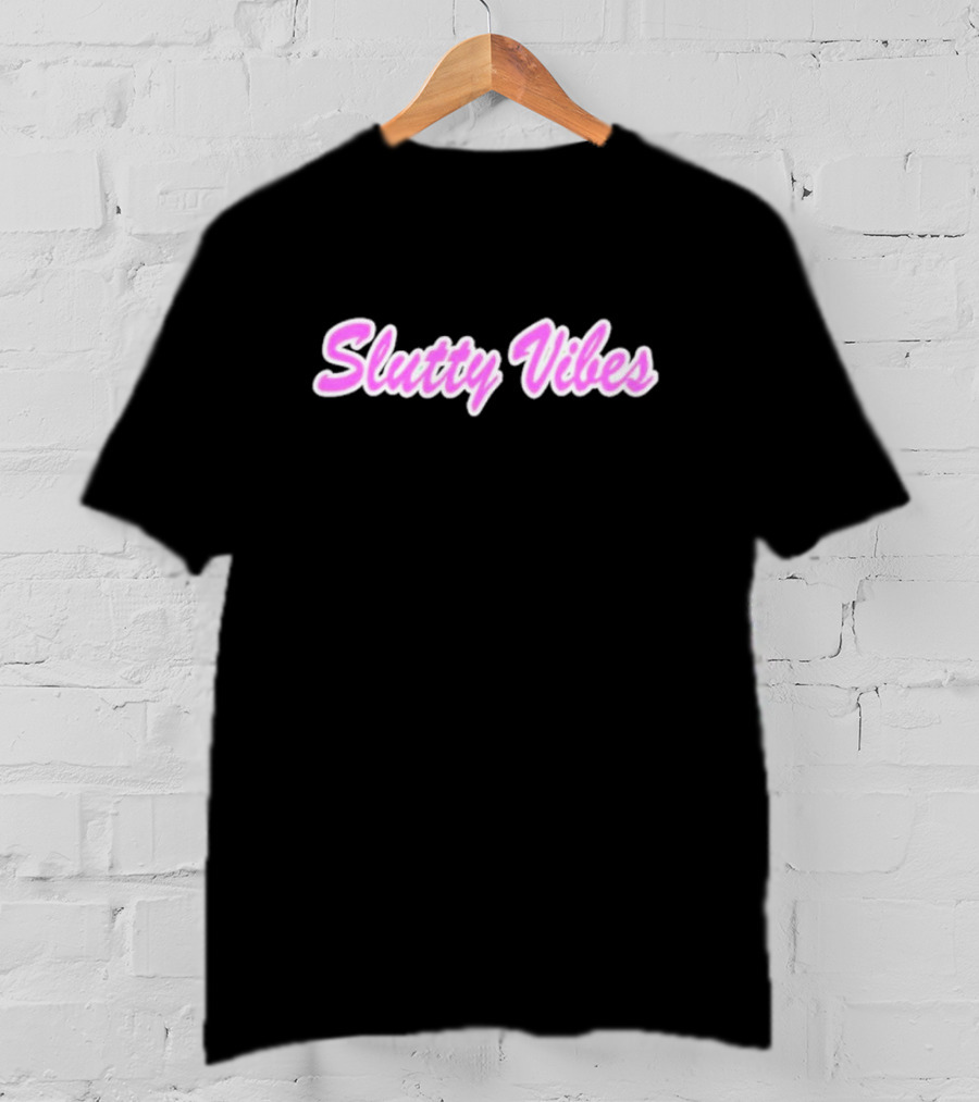 Slutty Vibes Retro Pink Aesthetic T-Shirt
