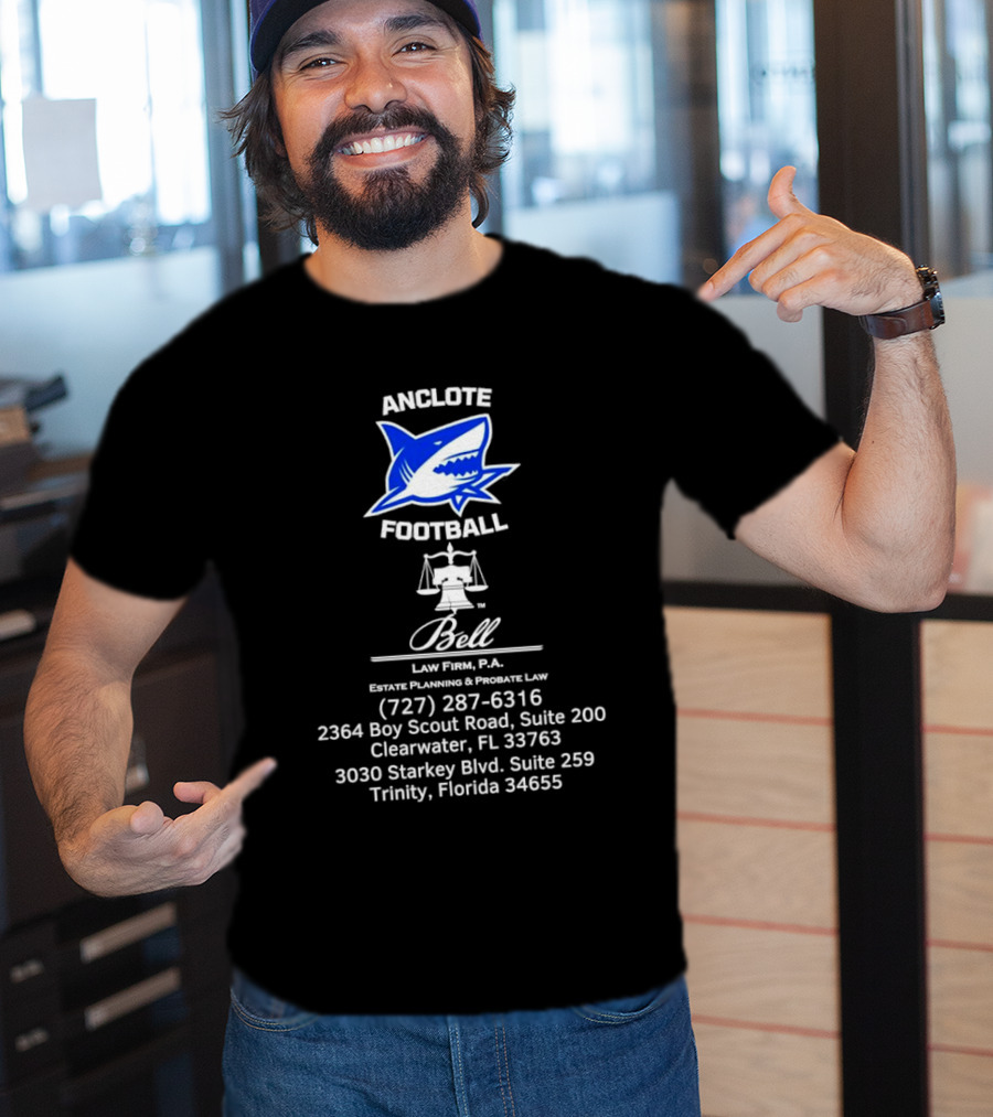 Anclote Football Bell Law Firm P.A. Clearwater Trinity Florida T-Shirt