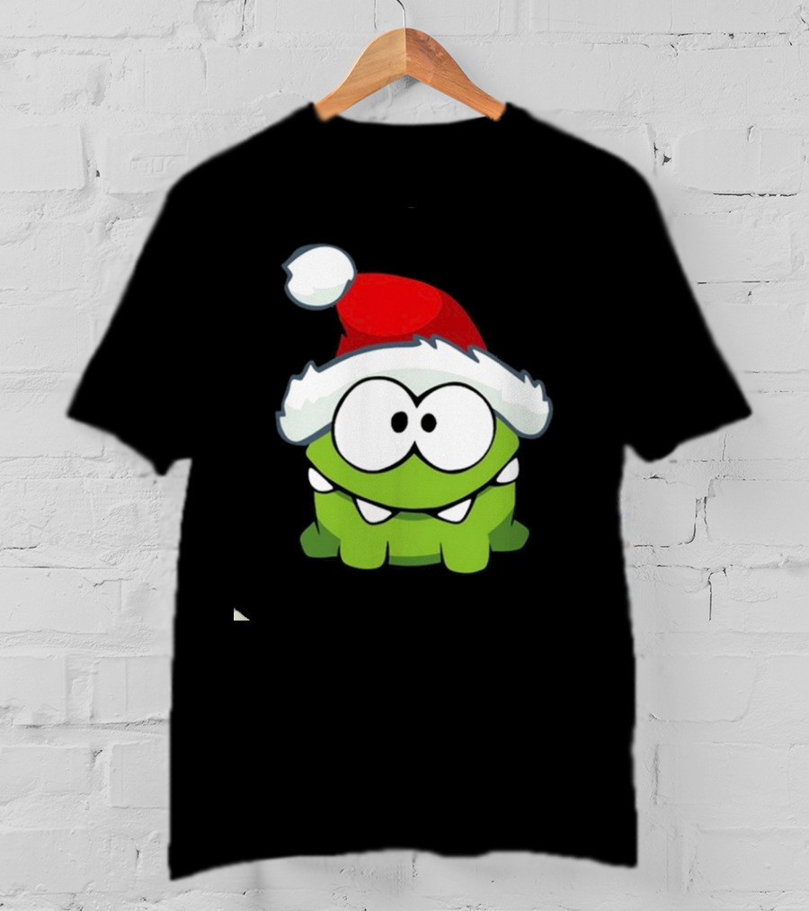 Om Nom Christmas Santa Hat T-Shirt
