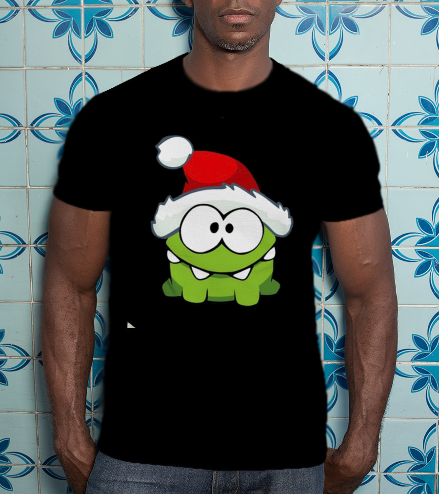 Om Nom Christmas Santa Hat T-Shirt