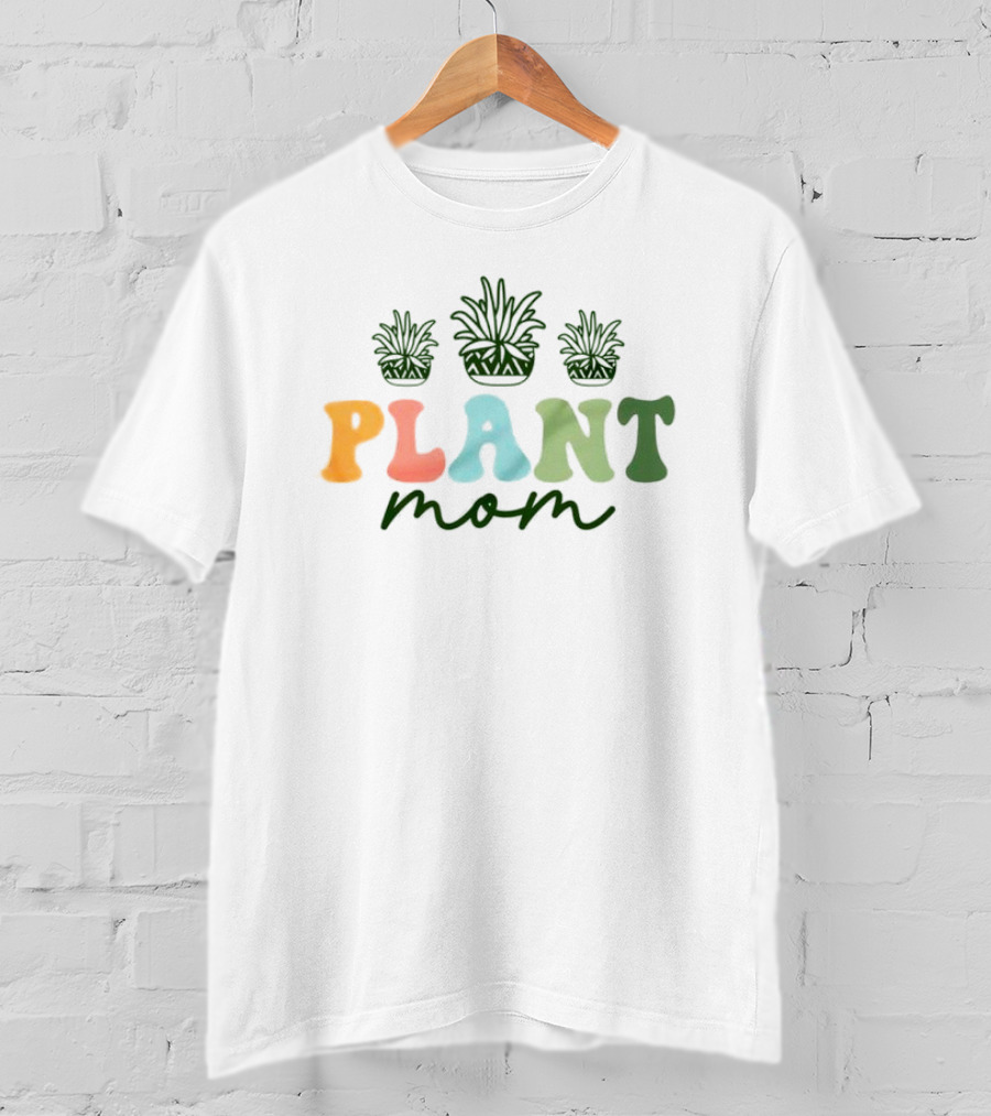 Plant Mom Cute Plant Groovy T-Shirt