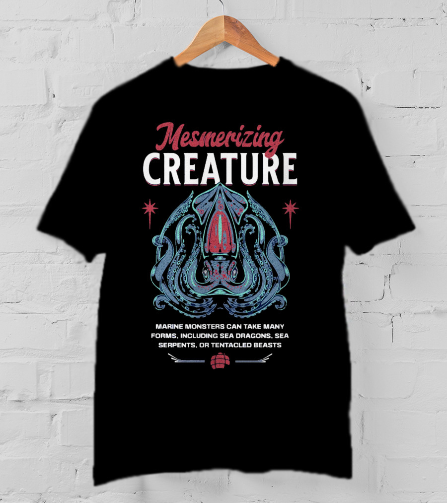 Mesmerizing Creature Marine Monsters Sea Dragons Sea Serpents Tentacled Beasts T-Shirt