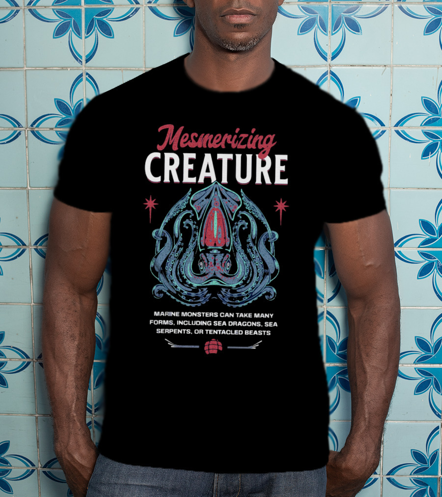 Mesmerizing Creature Marine Monsters Sea Dragons Sea Serpents Tentacled Beasts T-Shirt