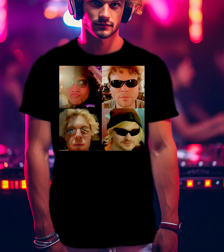 5 Seconds Of Summer Sunglasses Group Collage T-Shirt