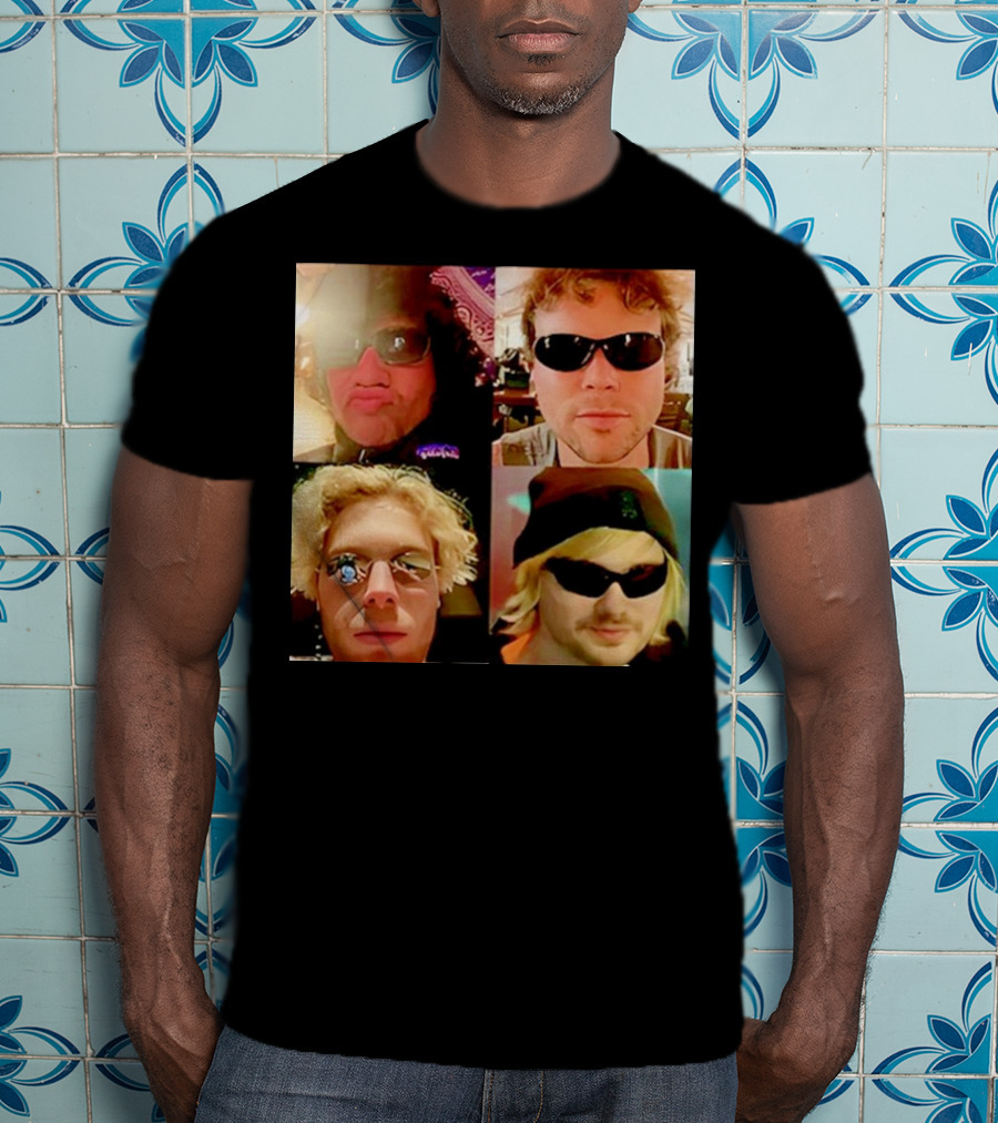 5 Seconds Of Summer Sunglasses Group Collage T-Shirt