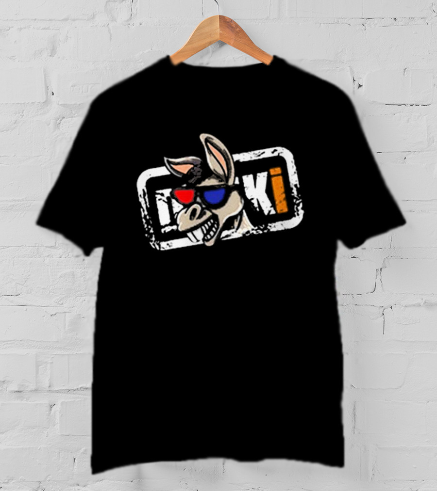 Cool Donkey Vintage Garage Visual With Modern Shades T-Shirt