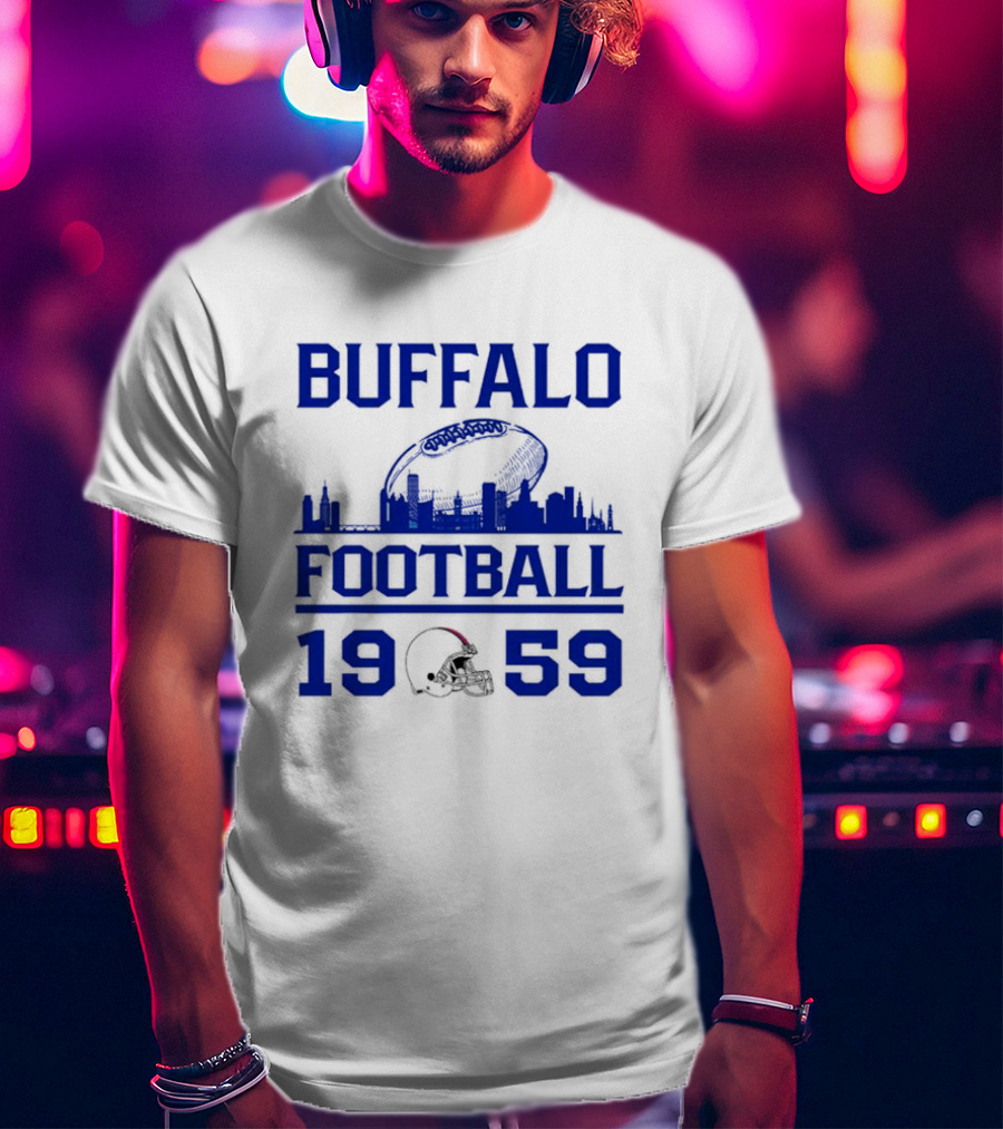 Buffalo Football 1959 Skyline Helmet T-Shirt