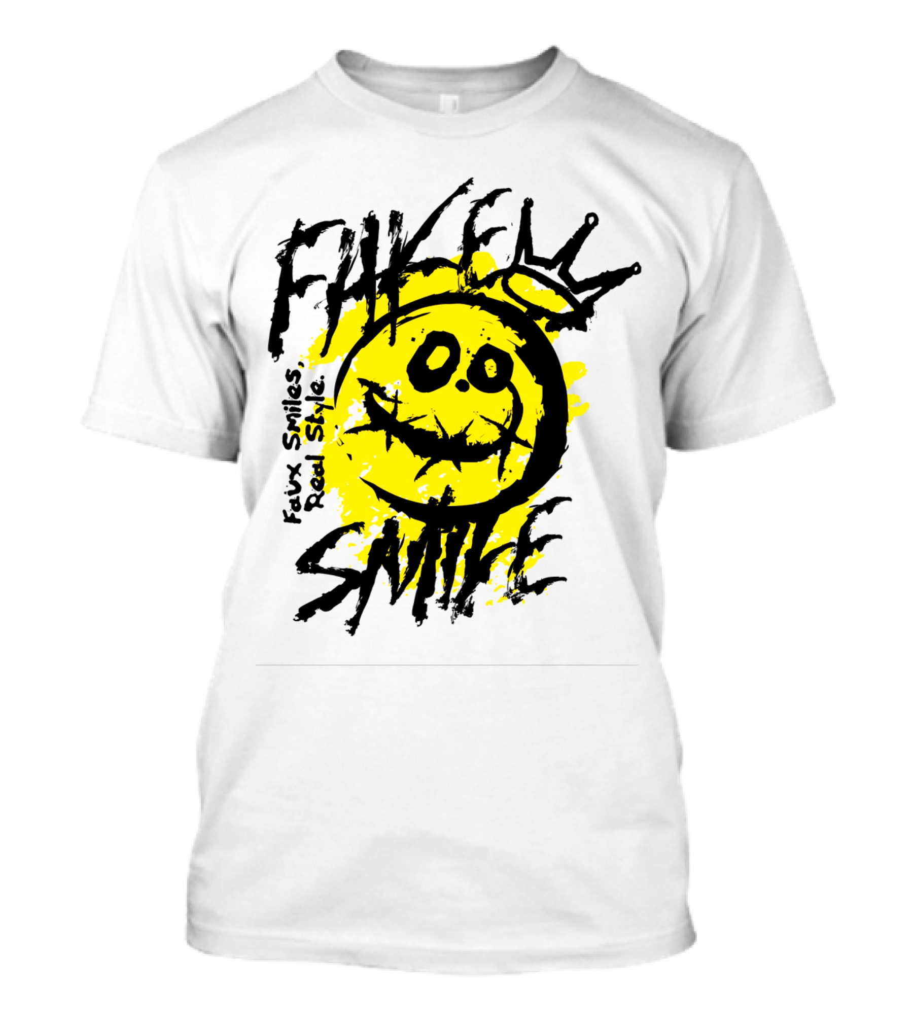Fake Smile Faux Smiles Real Style Smiley Crown T-Shirt