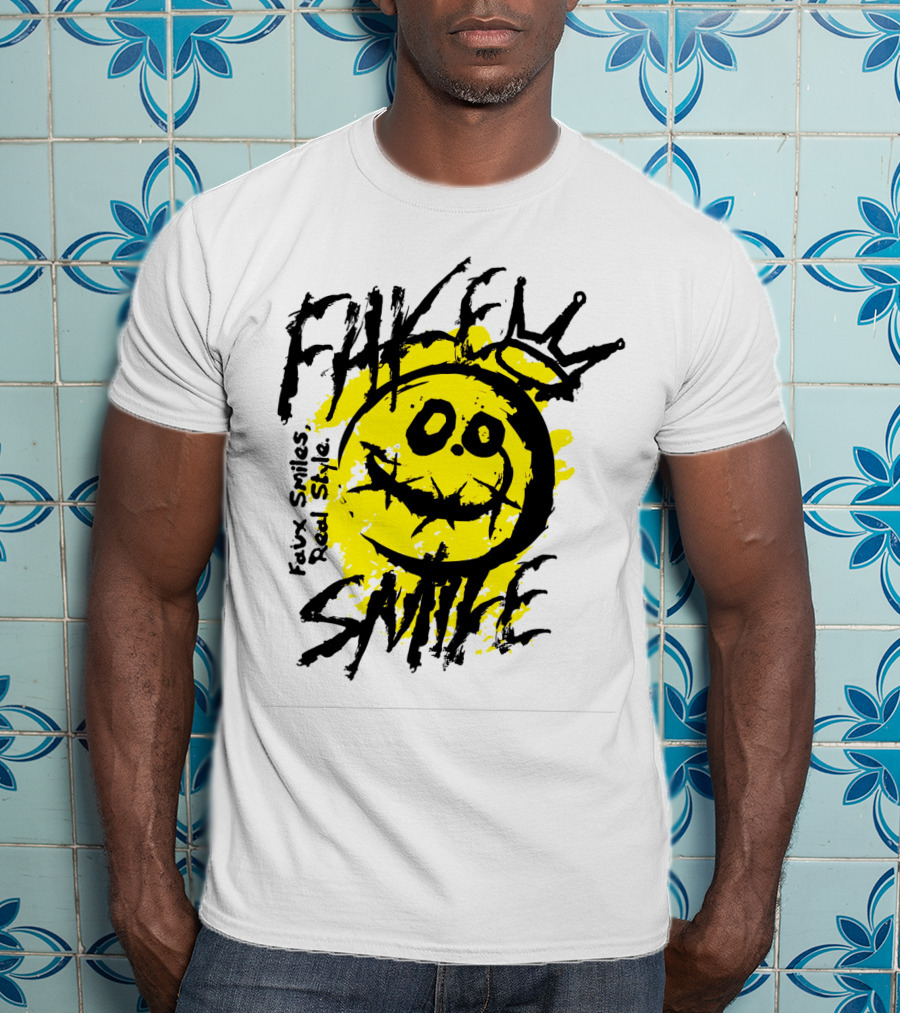 Fake Smile Faux Smiles Real Style Smiley Crown T-Shirt