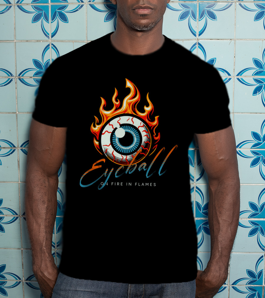 Eyeball On Fire In Flames T-Shirt