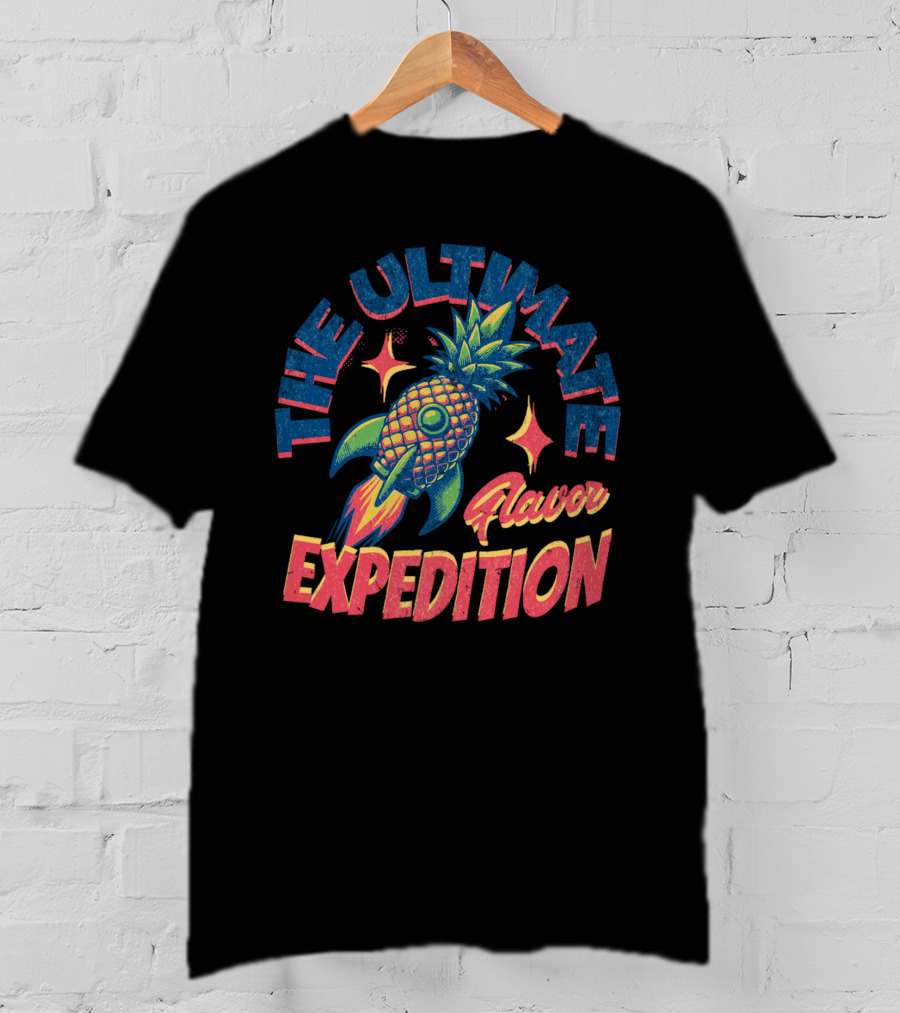 The Ultimate Flavor Expedition Pineapple Rocket Adventure T-Shirt