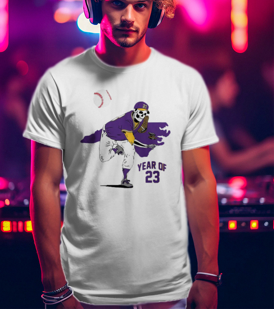 Year Of 23 EC Skeleton Baseball Pitcher T-Shirt