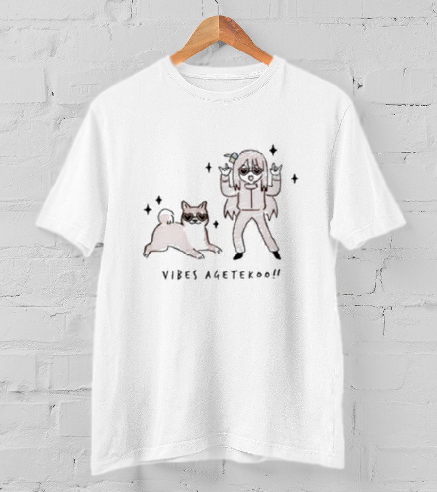 Vibes Agetekoo Genmaisummer Character And Dog Fun T-Shirt