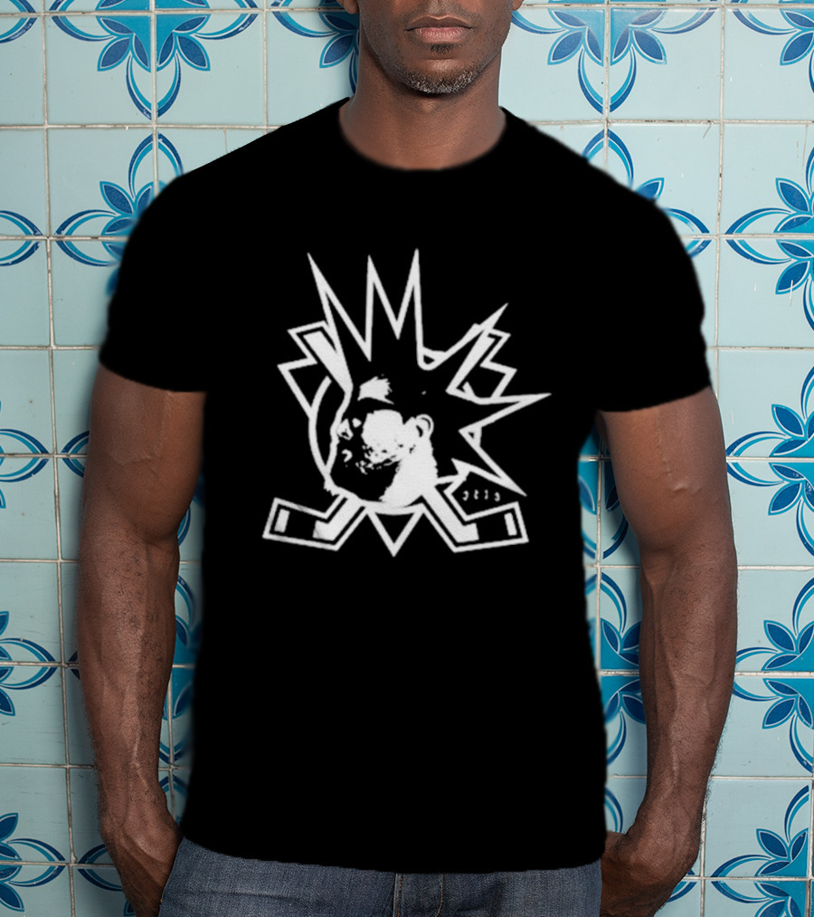 JC13 Gear Hockey Punk Logo With Crossed Sticks T-Shirt