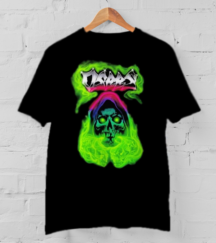 Osees Ghost Green Neon Skull Hoodie Collaboration T-Shirt