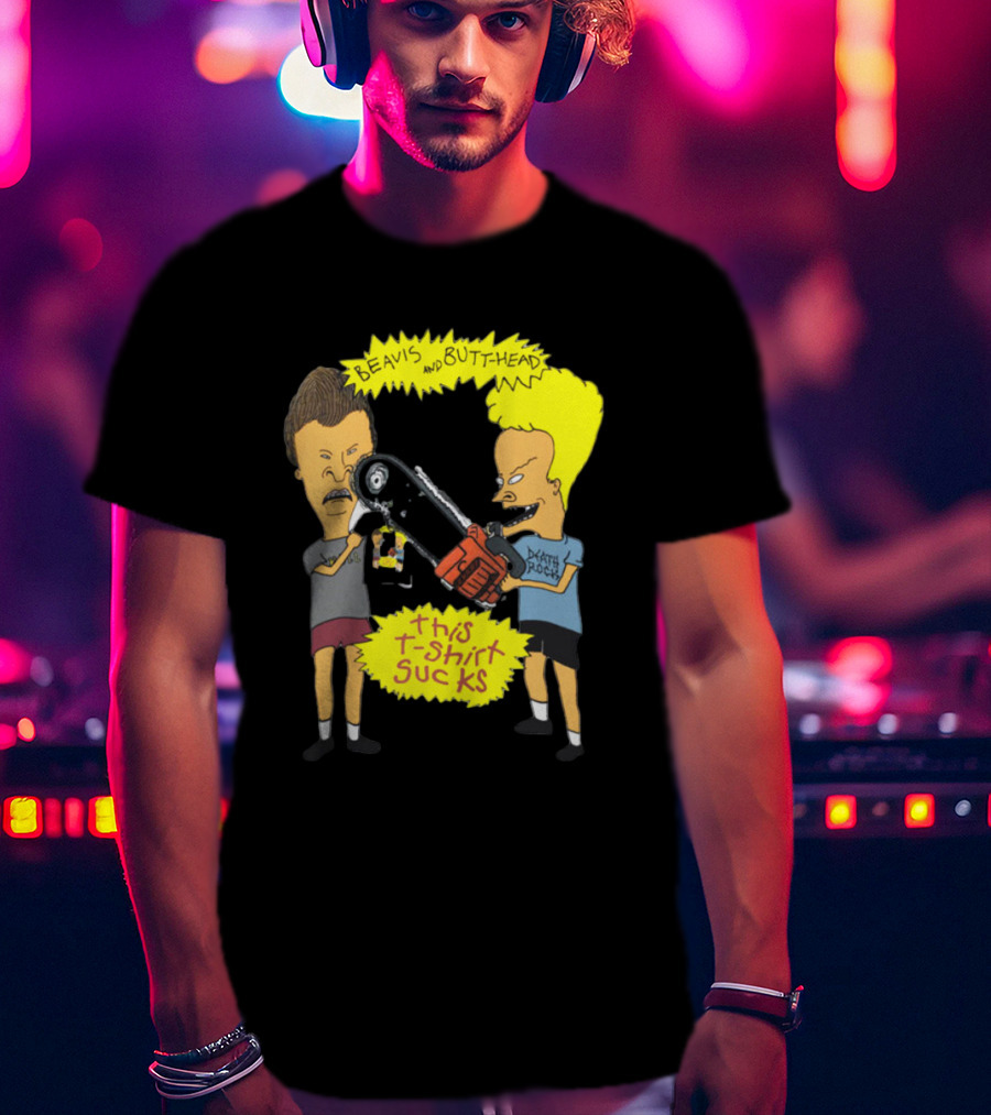 Beavis And Butt-head Death Rock This T-Shirt Sucks Vintage 1994 T-Shirt