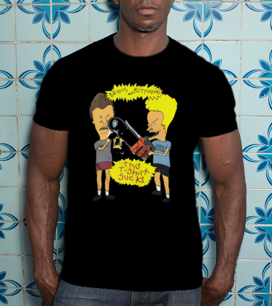 Beavis And Butt-head Death Rock This T-Shirt Sucks Vintage 1994 T-Shirt