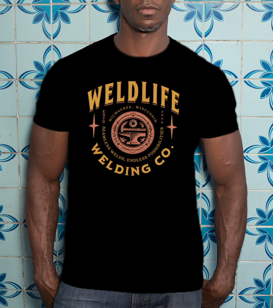 Weldlife Welding Co. Milwaukee Wisconsin Seamless Welds Endless Possibilities T-Shirt