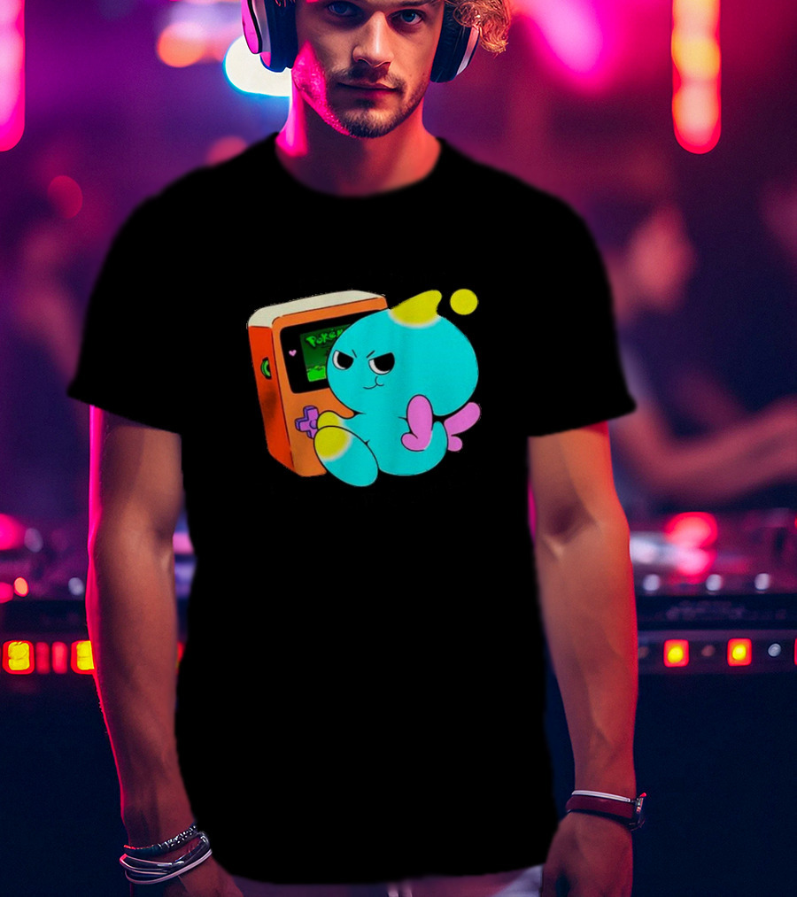 You Keep Playing Ur Silly Little Games Cartoon Creature With Game Console T-Shirt