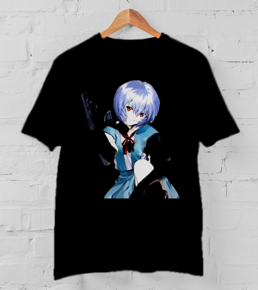 Zofrec Rei Anime Character Holding Gun T-Shirt