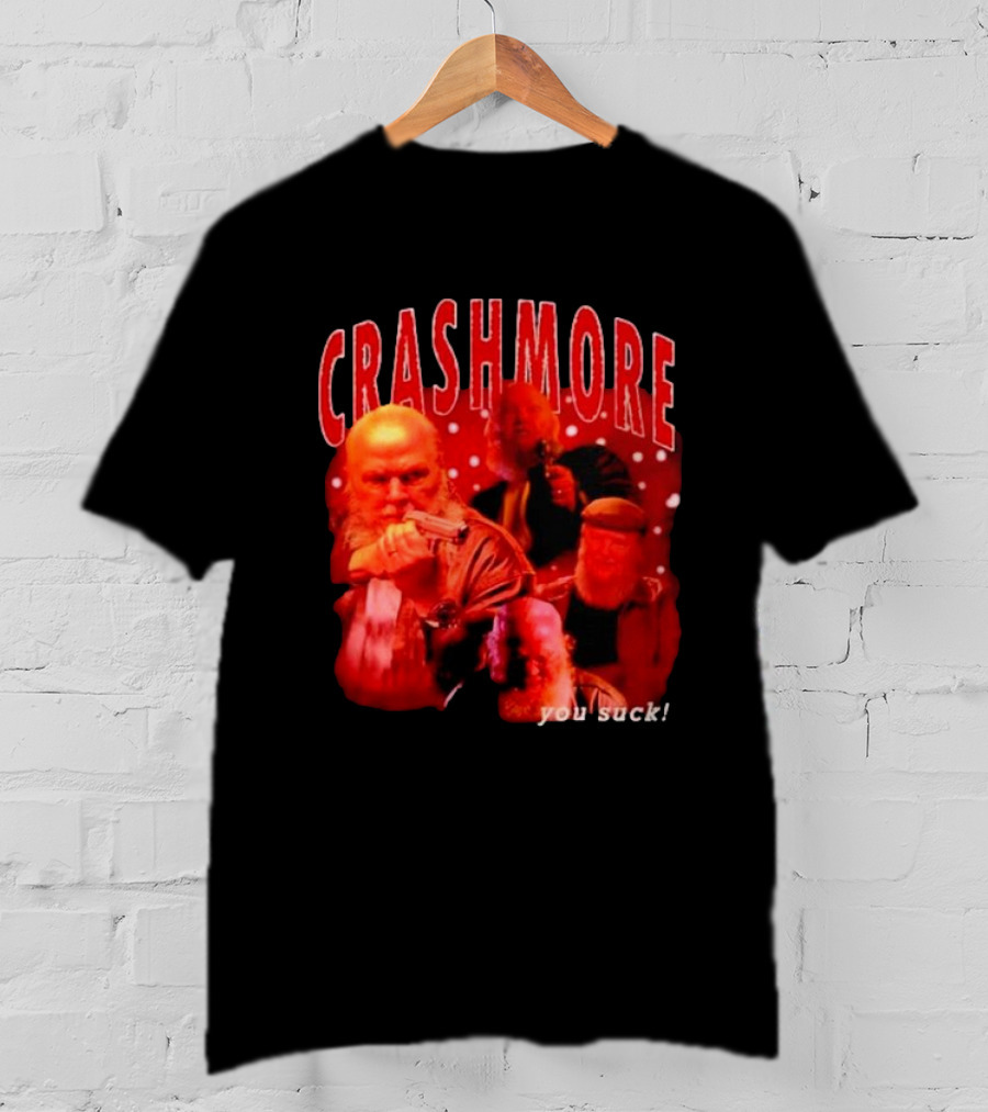 Crashmore You Suck Vintage Detective Christmas Action Santa T-Shirt