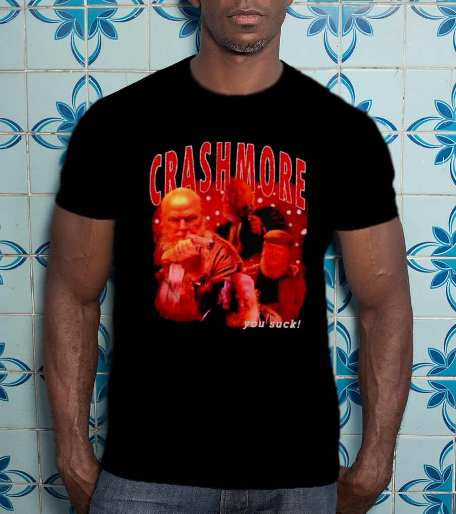 Crashmore You Suck Vintage Detective Christmas Action Santa T-Shirt