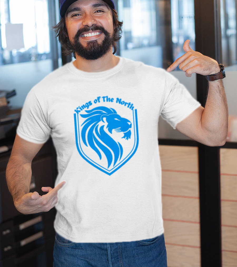 Detroit Lions Blue Crest Kings Of The North T-Shirt