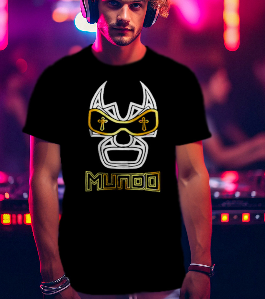 Lucha Underground Mundo Mask Iconic Cross T-Shirt