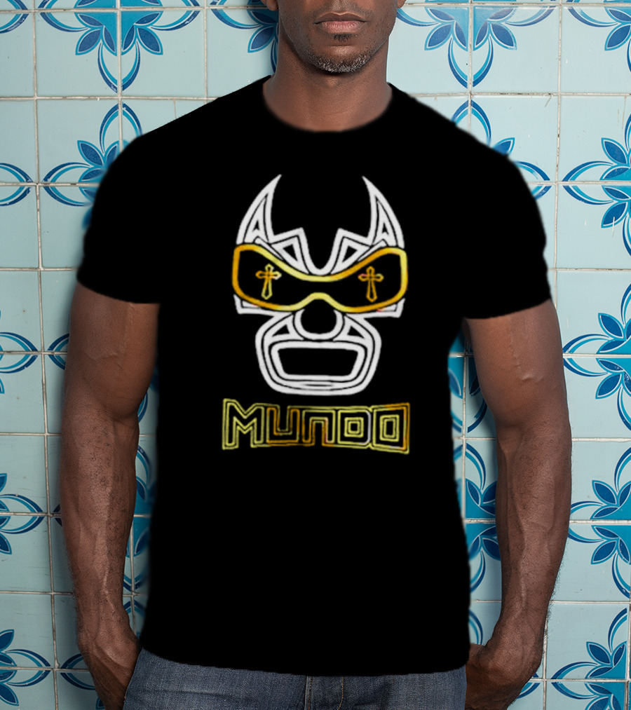 Lucha Underground Mundo Mask Iconic Cross T-Shirt