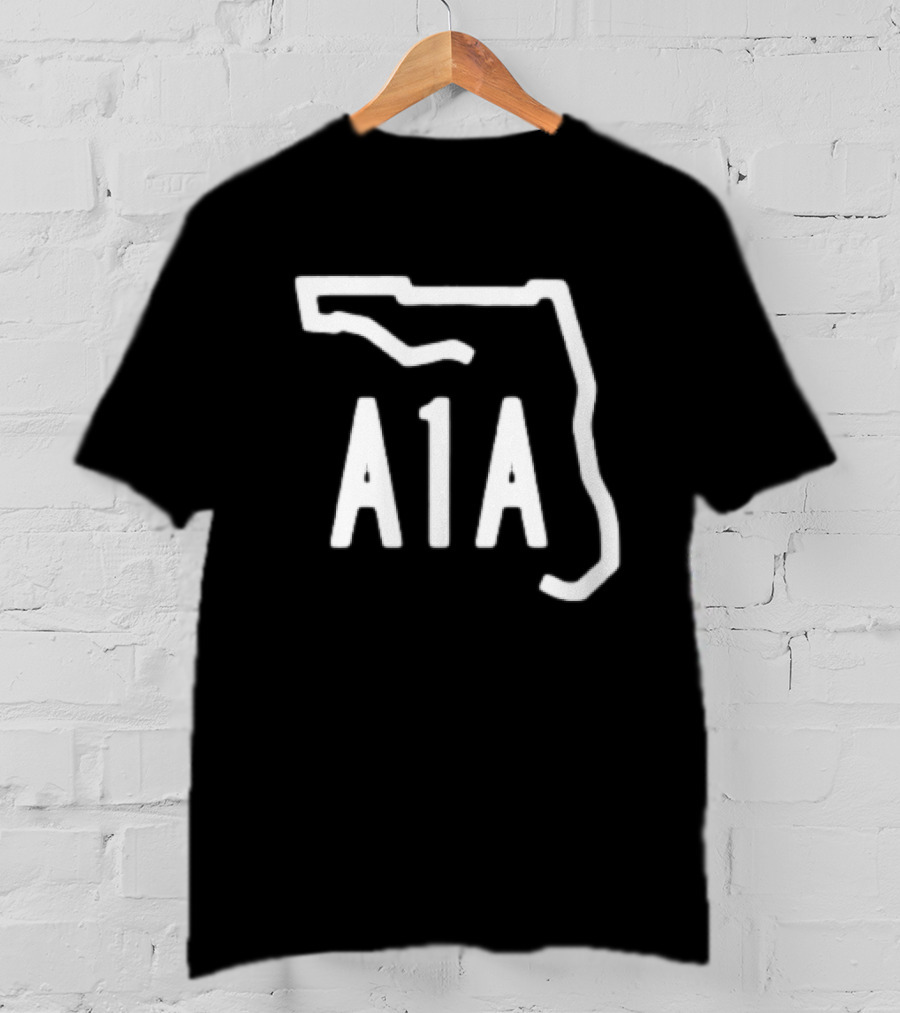 A1A Florida State Route Outline South Beach Atlantic Coast Highway T-Shirt