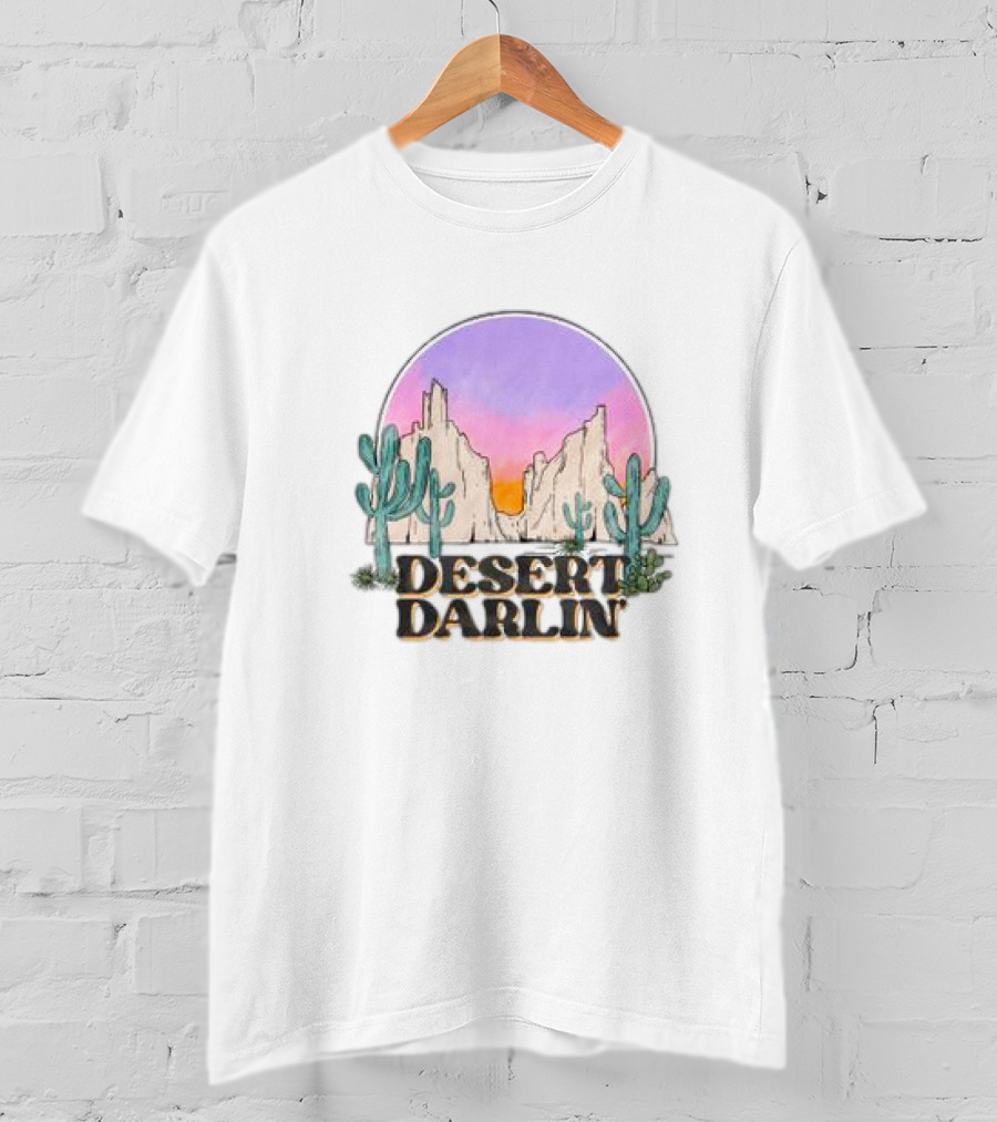 Desert Darlin Cactus Sunset On Champion T-Shirt
