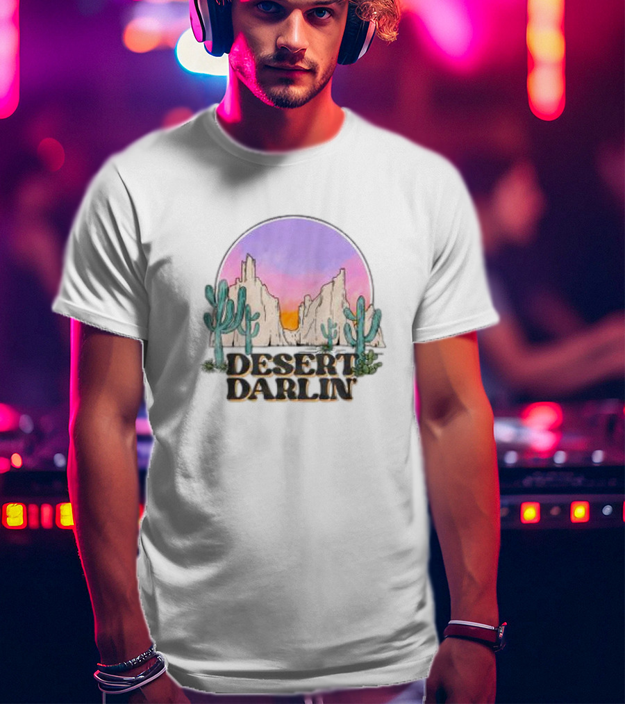 Desert Darlin Cactus Sunset On Champion T-Shirt