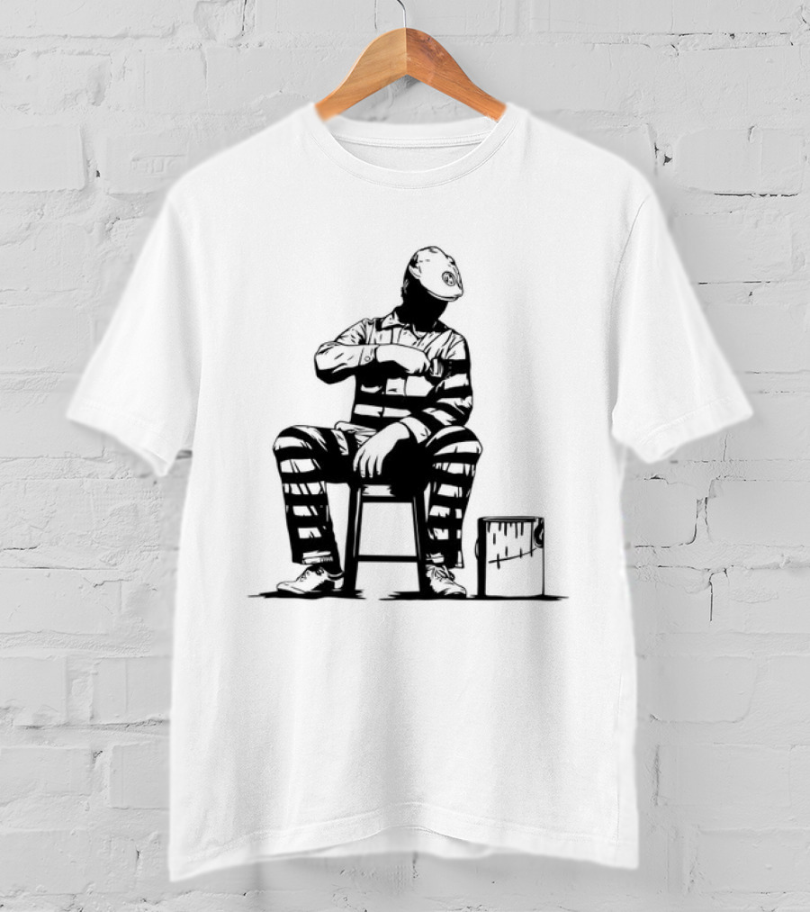 Dolk Prison Painter Sits With Paint Bucket T-Shirt