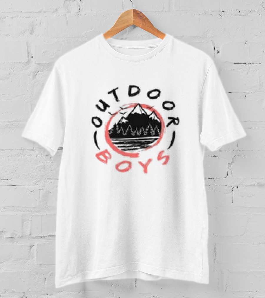 Outdoor Boys Mountain Adventure Circle Forest T-Shirt