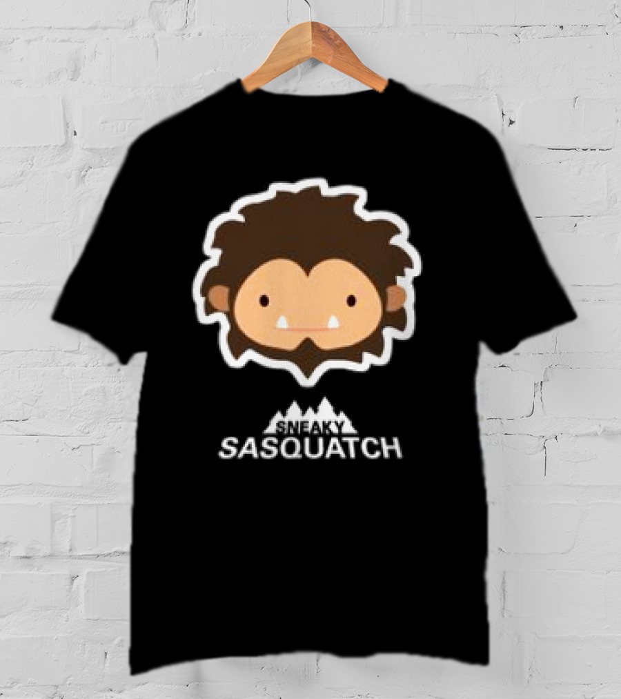 Sneaky Sasquatch Head On Black Gildan Ultra Cotton T-Shirt