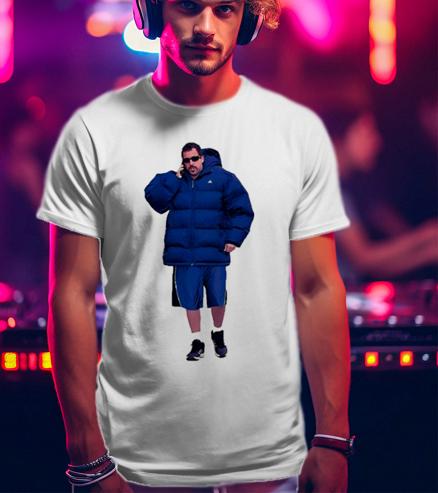 Fakehandshake Hot N Cold Walking In Puffer Jacket And Shorts T-Shirt