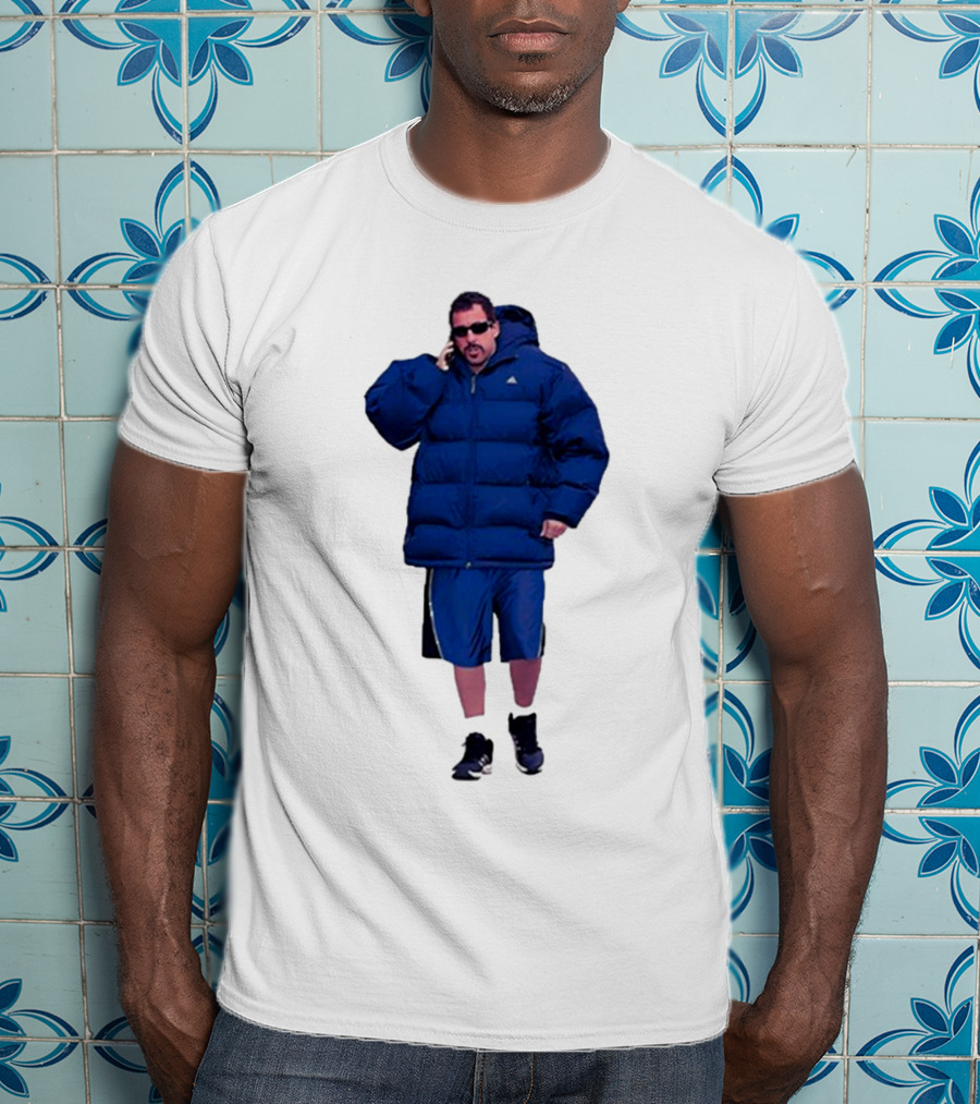 Fakehandshake Hot N Cold Walking In Puffer Jacket And Shorts T-Shirt