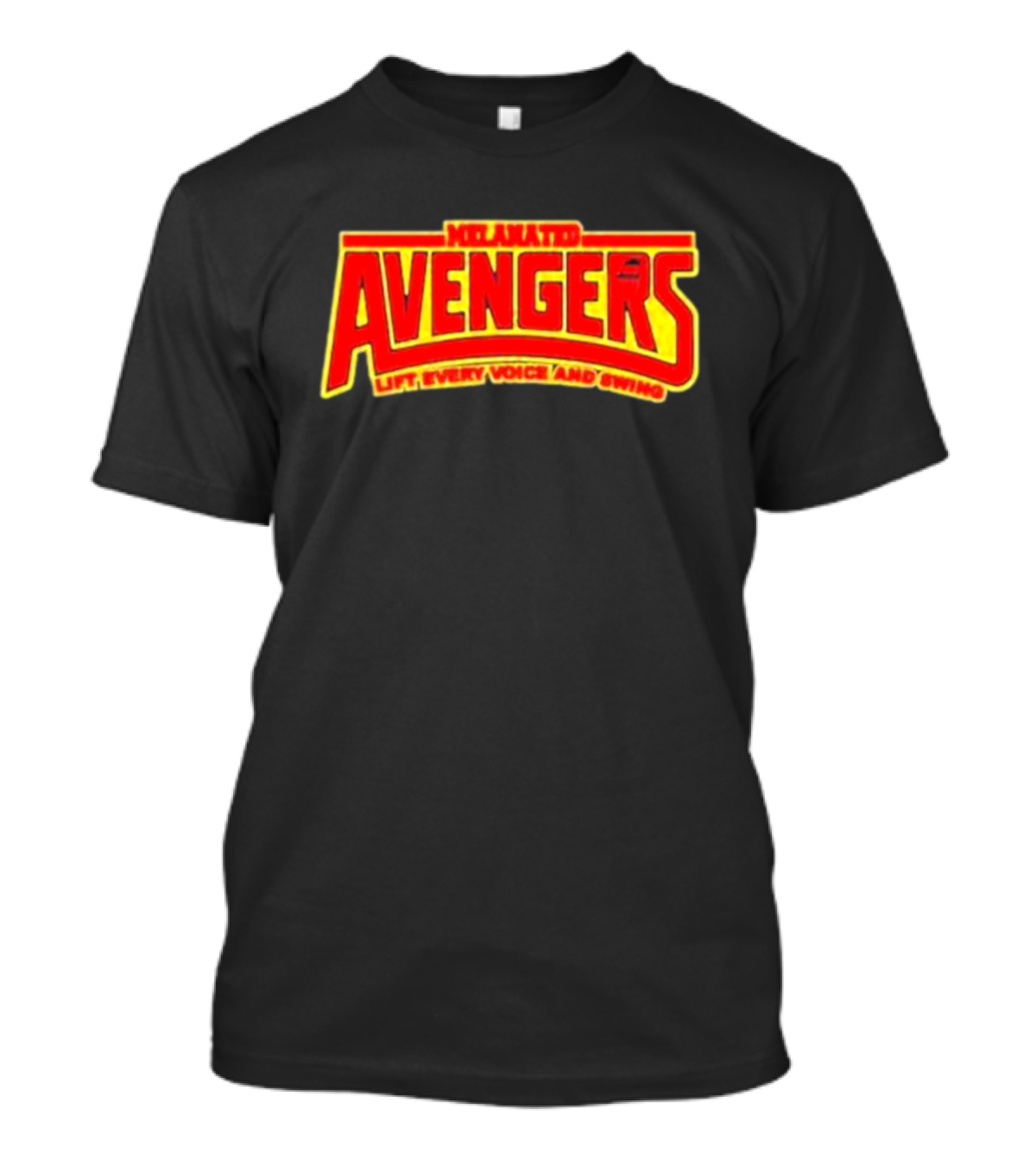 Melanated Avengers Lift Every Voice And Swing Bold Red Yellow Iconic T-Shirt