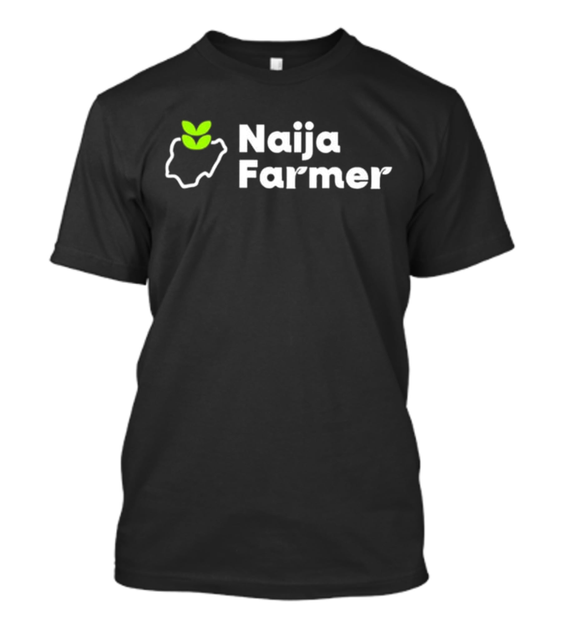 Naija Farmer Nigeria Agriculture Icon With Leaf Map Outline T-Shirt
