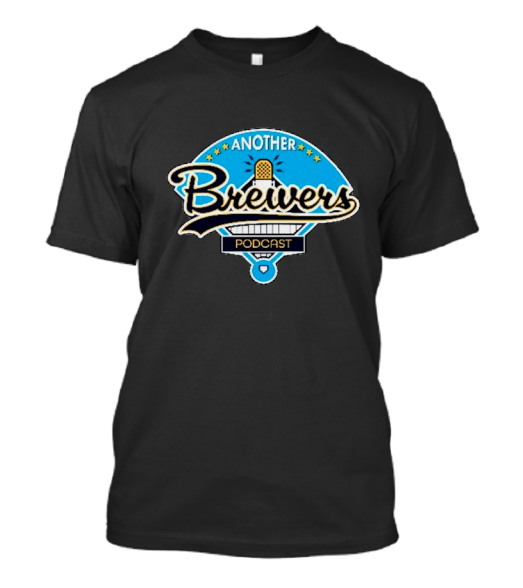 Another Brewers Podcast Blue Microphone And Baseball Diamond T-Shirt