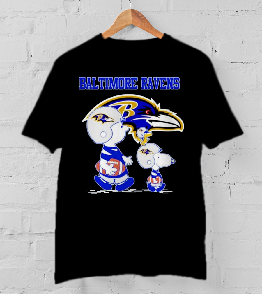 Baltimore Ravens Snoopy Football Helmets Ravens T-Shirt