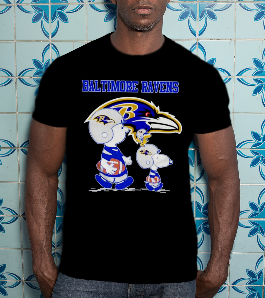 Baltimore Ravens Snoopy Football Helmets Ravens T-Shirt