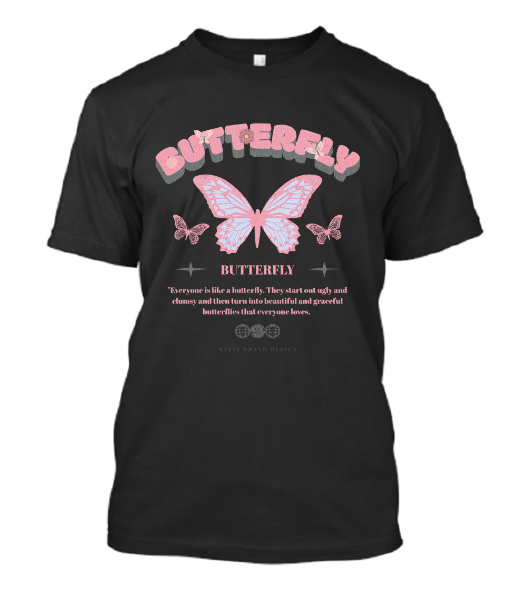 Butterfly Graceful Transformation Kittl Brand T-Shirt