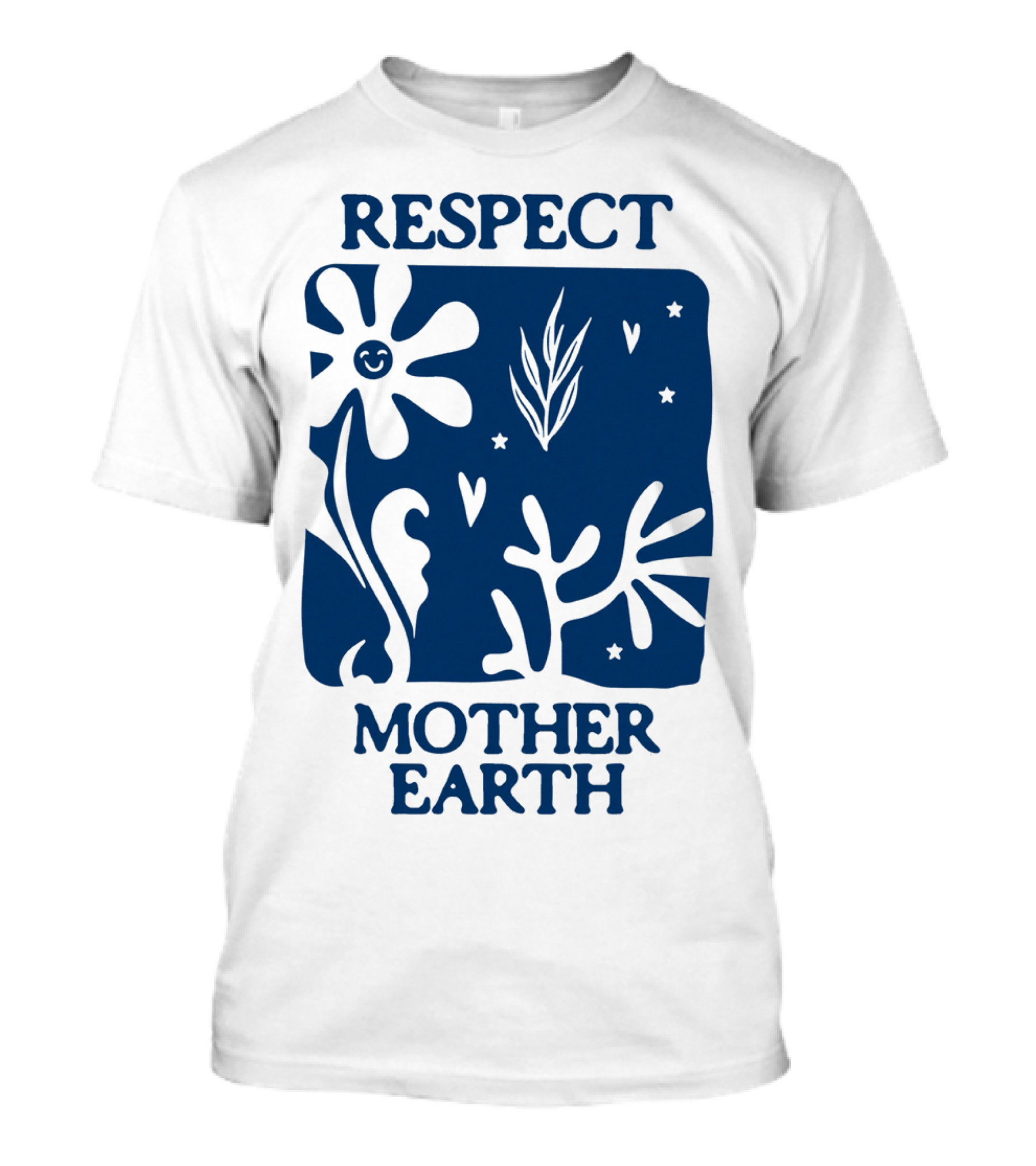 Respect Mother Earth Flower Stars Boho T-Shirt