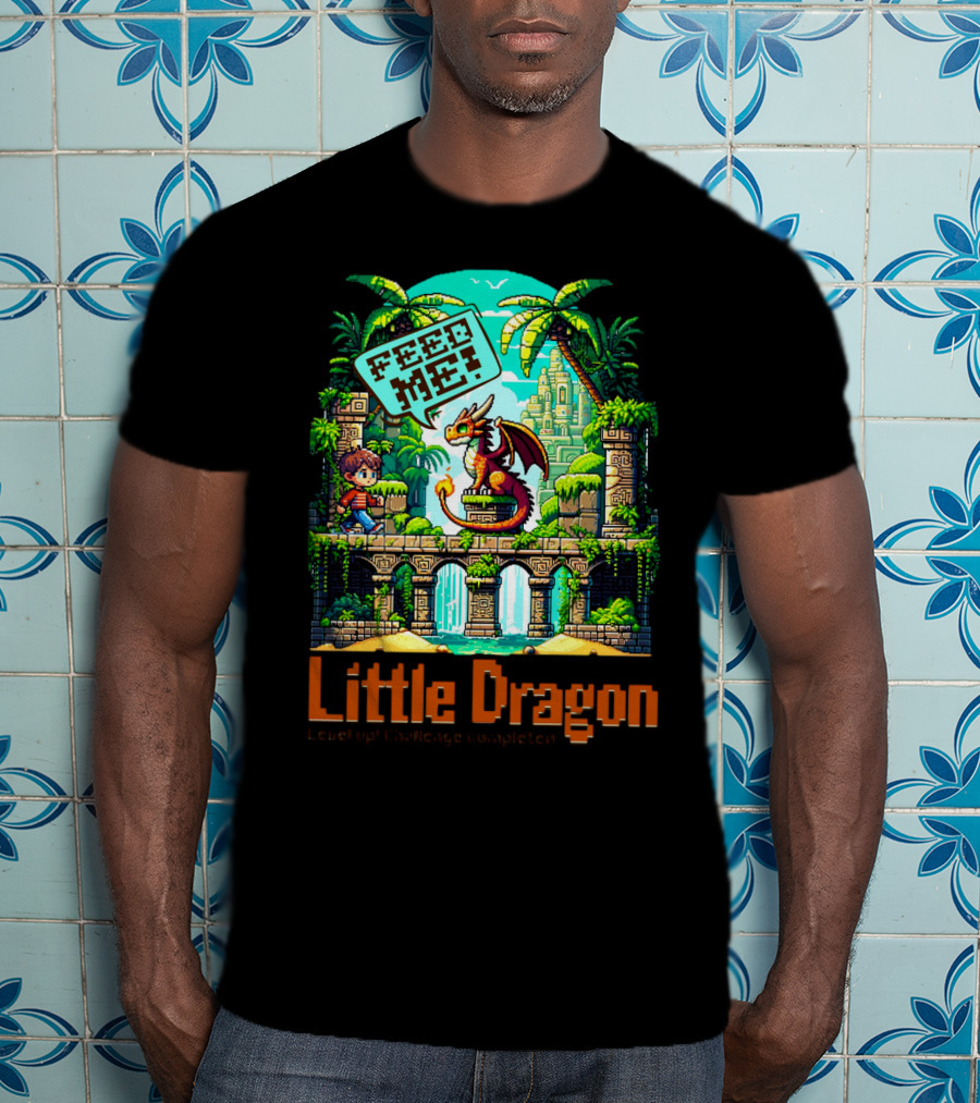 Little Dragon Feed Me Level Up Challenge Completed T-Shirt