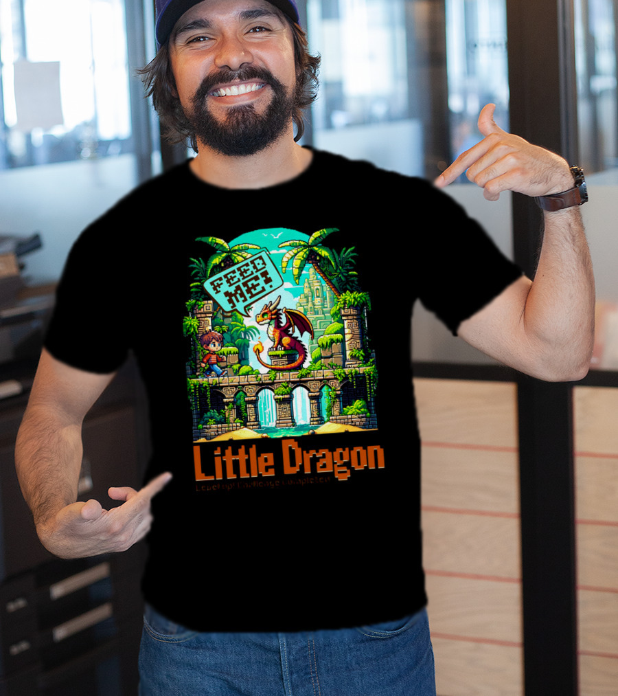 Little Dragon Feed Me Level Up Challenge Completed T-Shirt