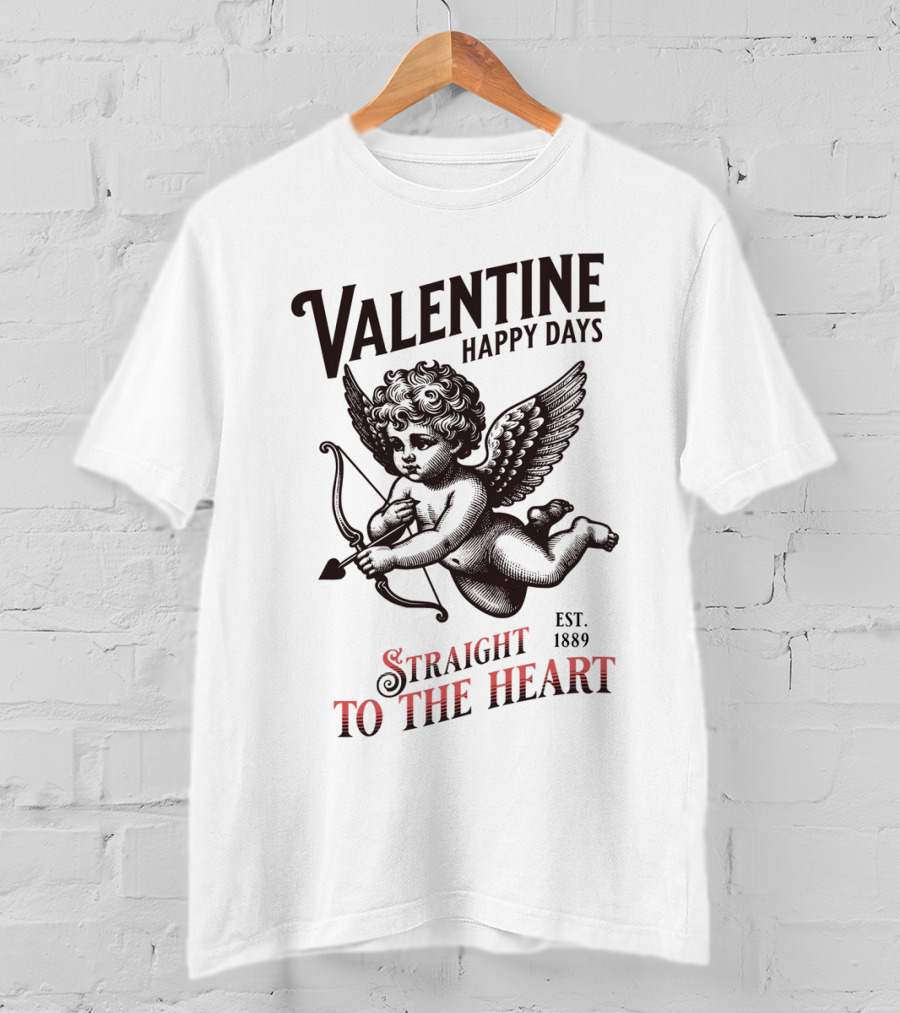 Valentine Happy Days Straight To The Heart Est. 1889 T-Shirt