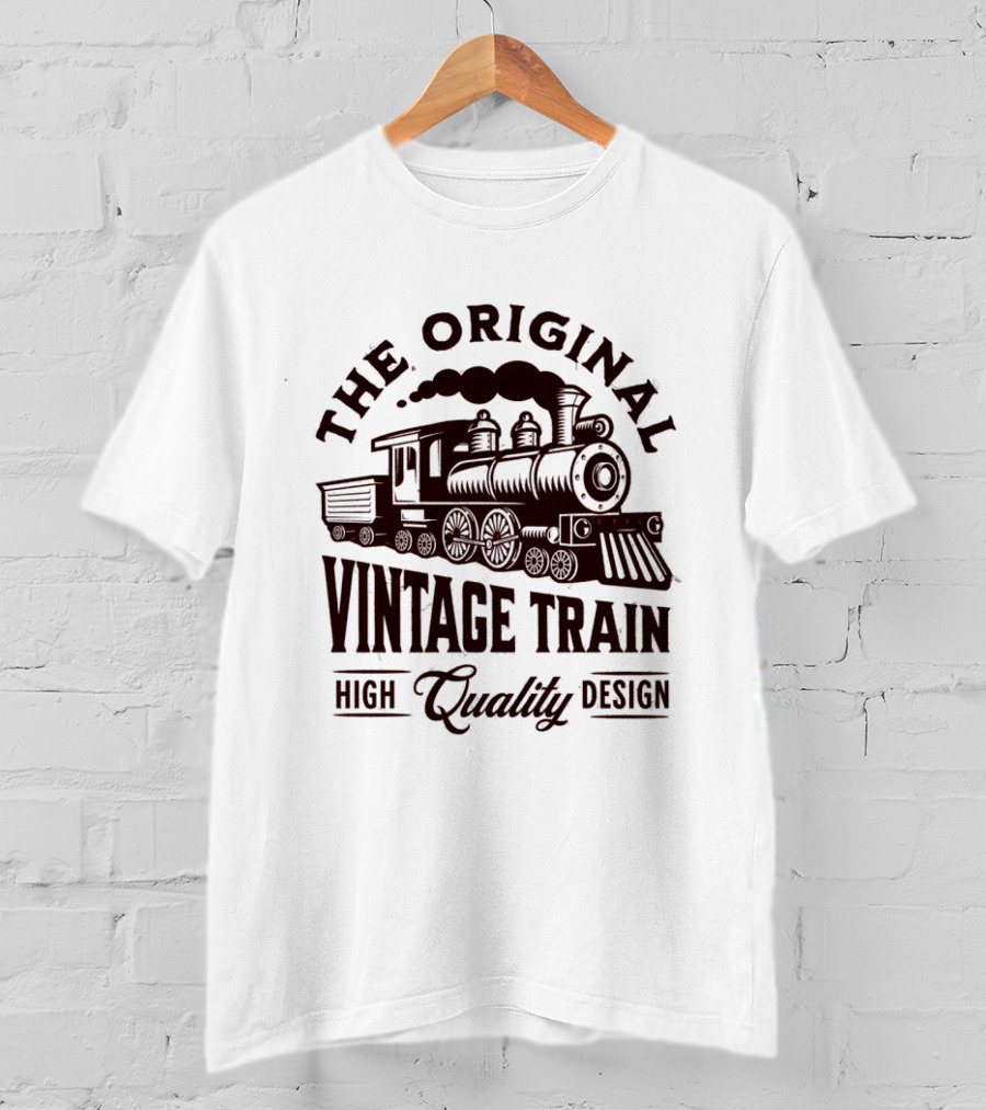 The Original Vintage Train High Quality T-Shirt