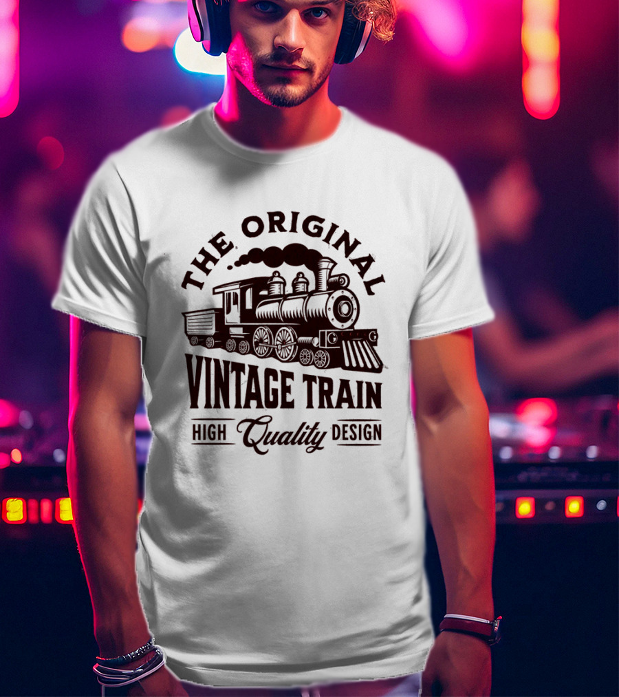 The Original Vintage Train High Quality T-Shirt