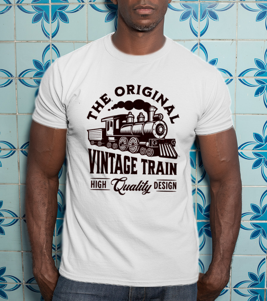 The Original Vintage Train High Quality T-Shirt